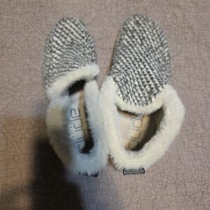 Hey Dude Gray and White Ankle Booties